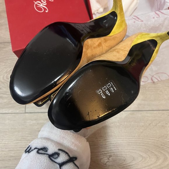 authentic roger vivier 35 belle de nuit Volpe/nero/limon color matching - Picture 3 of 11